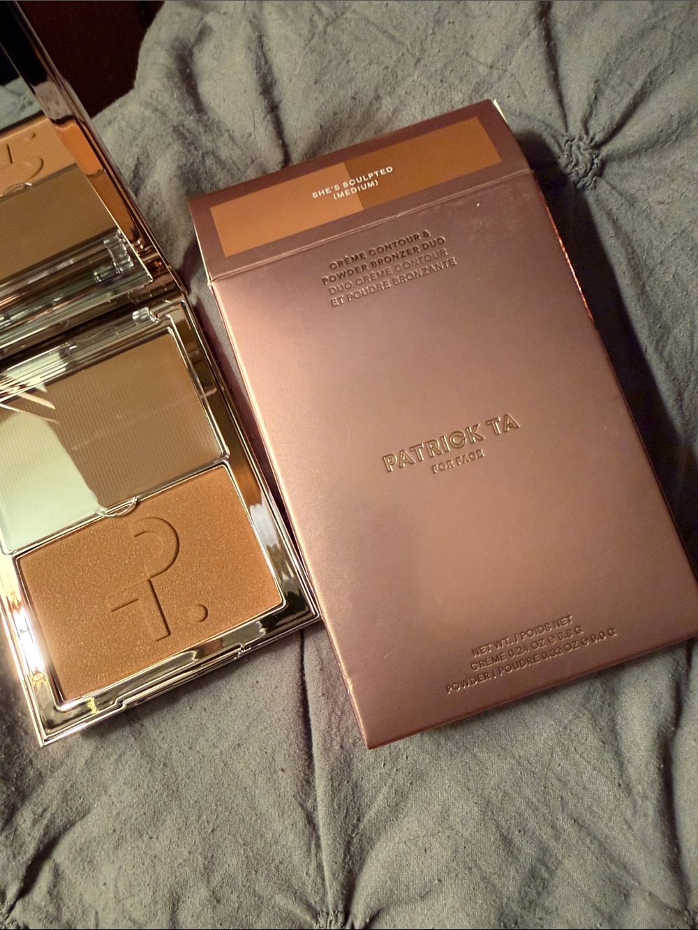 Patrick Ta Sculpted powder Bronzer Duo - “she’s sculpted” (medium)